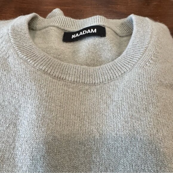 NAADAM  100% CASHMERE SWEATER SAGE GREEN SMALL WOMANS  CREWNECK SOFT COZY - Picture 9 of 10